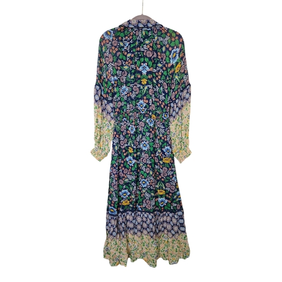 Anthropologie Maeve Ondine Boho Floral Long Sleeve Maxi Dress - Size M - Picture 4 of 7